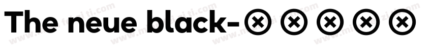 The neue black字体转换